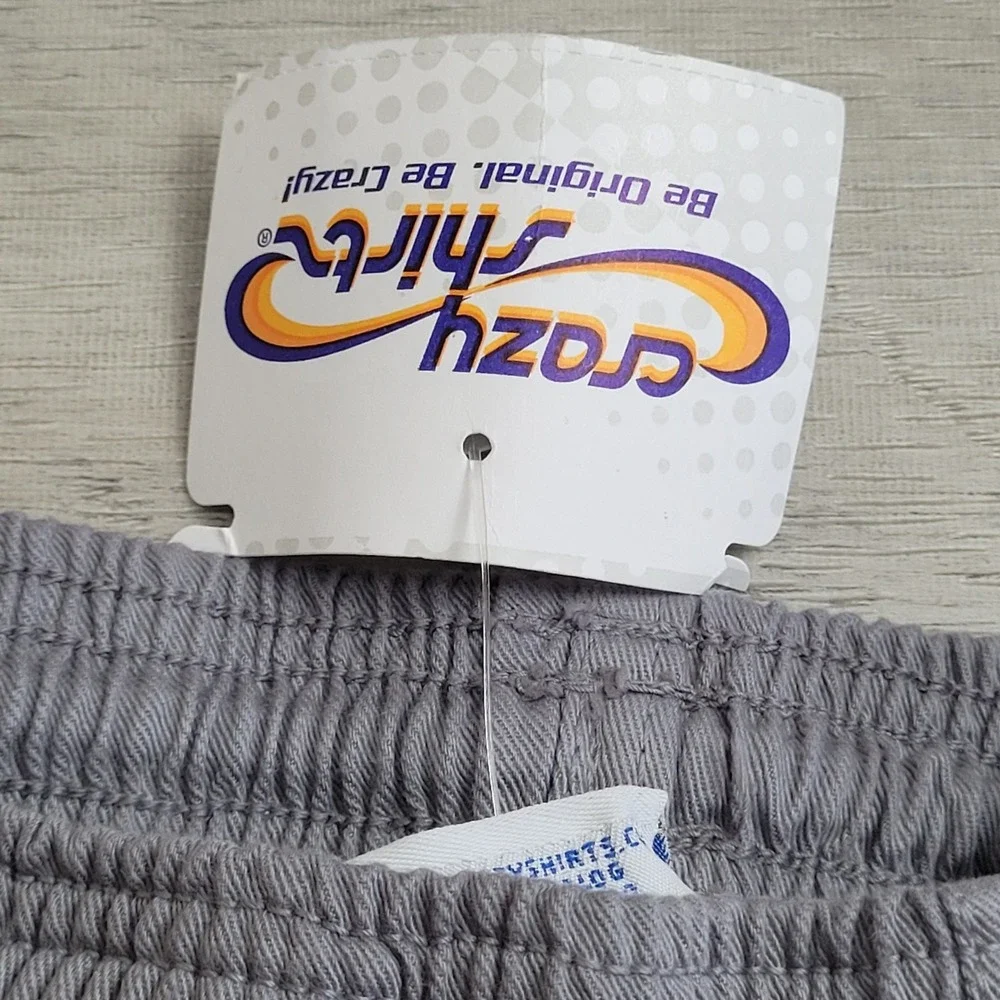 🌴NWT Crazy Shirts Hawaii Pants Mens L Smoke Gray Resort Relaxed Cotton Twill